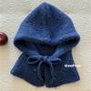 Han Dan~ Lazy circle hair hooded shawl integrated balaclava hat women's autumn and winter niche warm knitted hat