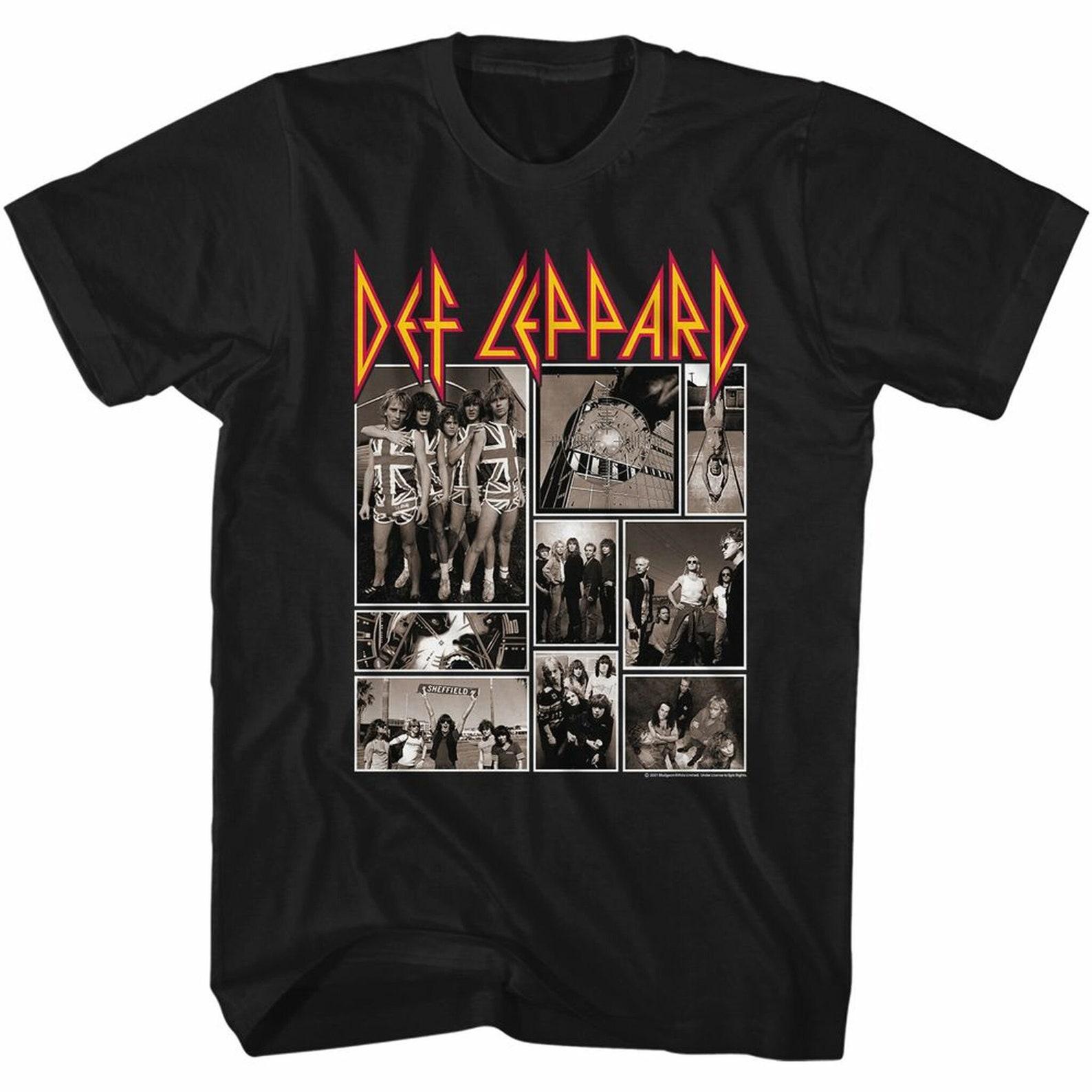 Def Leppard Def Collage Black Adult T-Shirt M