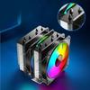 PWM Controlled Copper Base Tower CPU Air Coolers Double Cooling Fan Design 145mm Height ARGB Lighting For PC Builds
