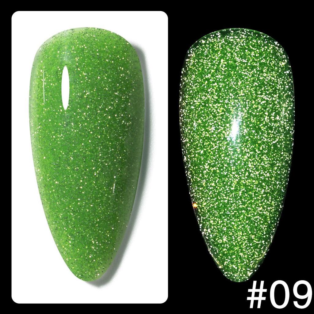 12-Color Fluorescent Glitter Gel Polish for Nail Salons