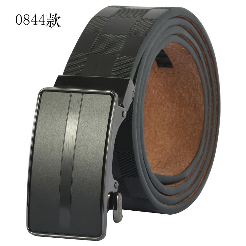 

Модный ремень из коровьей кожи для мужчин с тисненым узором в коричнево-черном цвете StyleF,130cm