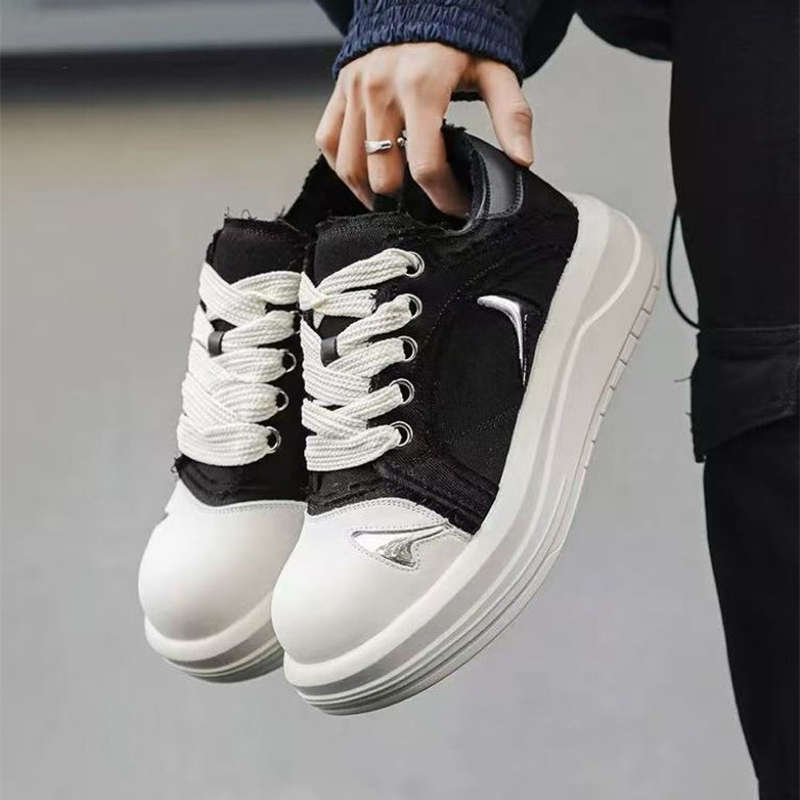 Su Taki Canvas Shoes Black Whale Smiley Shoes Couple Outdoor Casual Sports Shoes Women's Heightening Big Head Shoes Women's