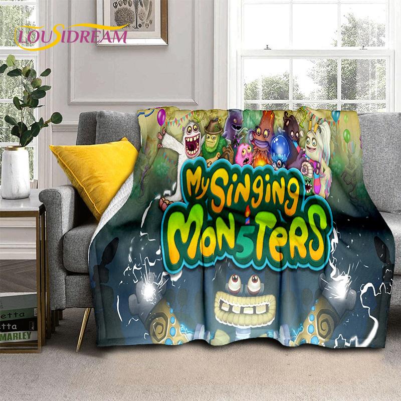 Cartoon Video Music Game My Singing Monsters 3D Blanket,Soft Throw Blanket for Home Bedroom Bed Sofa Picnic Travel Blanket Kids