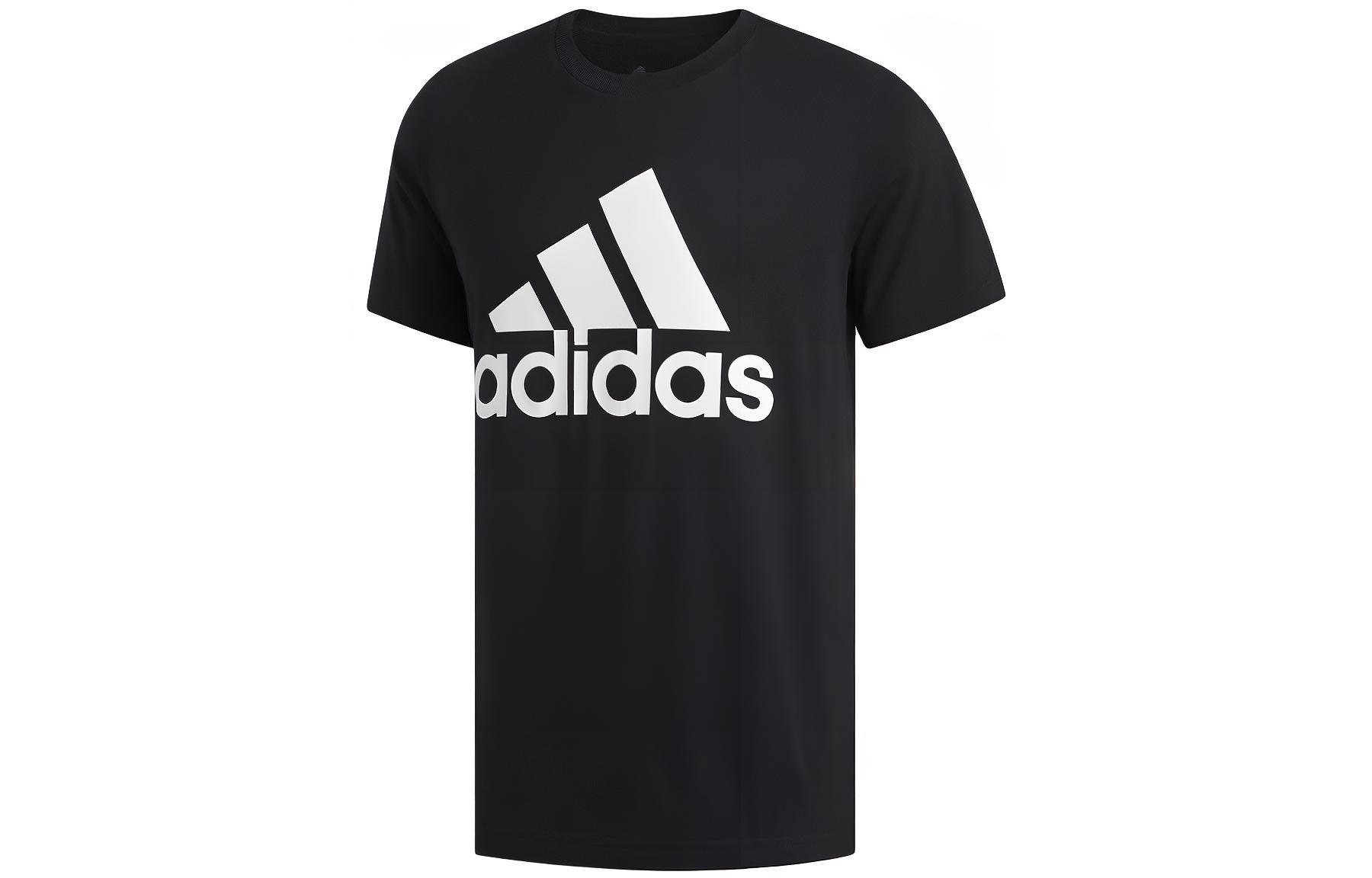 Adidas MUST HAVES T Shirts Men s Black Crew Neck Moderate Straight Fit ED9605 L