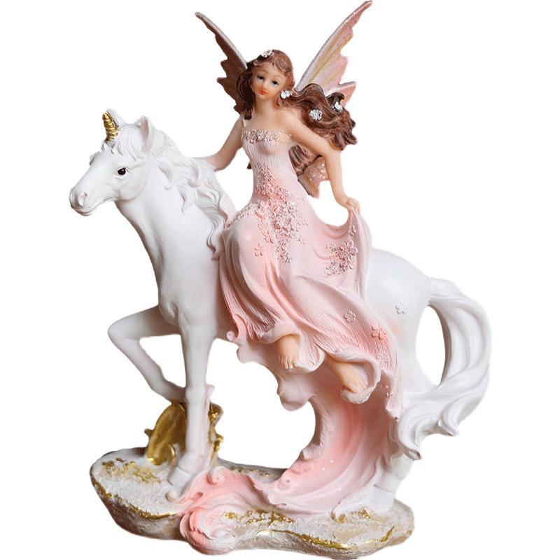 European Princess Flower Fairy Girl Desktop Ornament for Living Room or Study