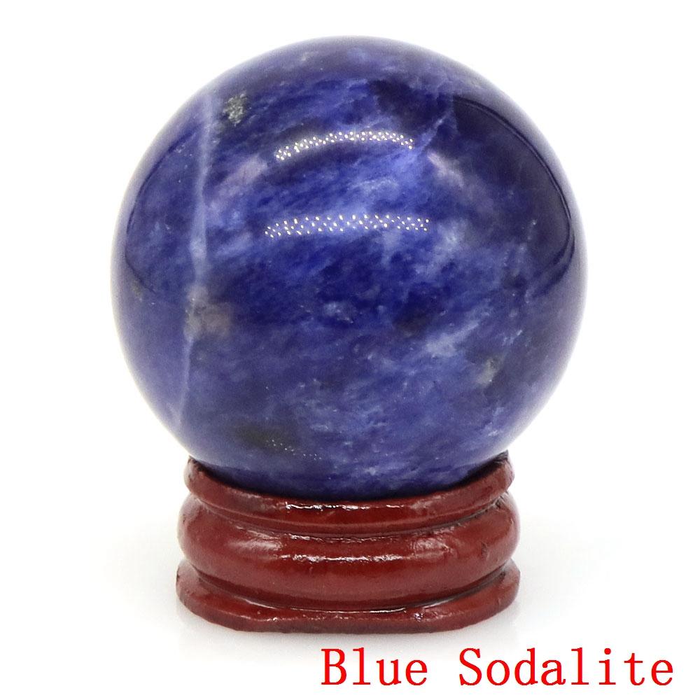 40mm Natursteine Amethyst Lapislazuli Reiki Heilkristalle Energie Chakra Massage Edelstein Kugel Heimdeko Handwerk Mit Ständer
