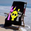proof beach towel with a Sprunki Game1 pattern - soft,absorbent,quick-drying,machine washable - perfect for swimming,camping,bathing