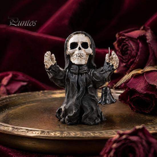 Decorative Pumpkin Figurines for Party Halloween Resin Figurine, Spooky Skeleton Ghost Statue Detailed Horror Figurine Decorations Tiered Tray,