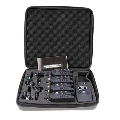 Wireless Digital Fishing LED Alarm Alert Set 4 Fishing Bite Alarm + 1 Receiver with LCD Screen