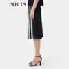 PORTS Women's 2025 Spring Summer Pleated Midi Skirt LT8S060KWB008