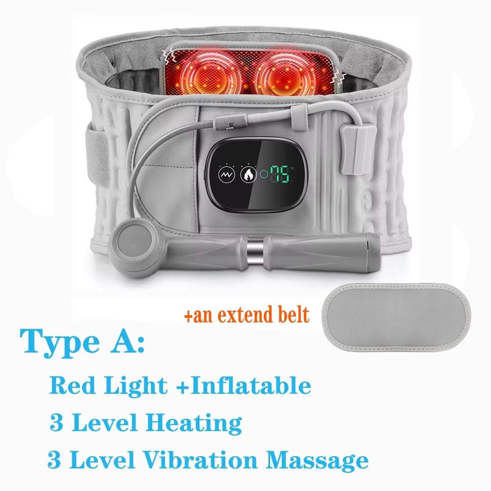 Electric Heating Waist Belt Inflatable Lumbar Protector Back Decompression Brace Infrared Vibration Massage Waist Airbag Support