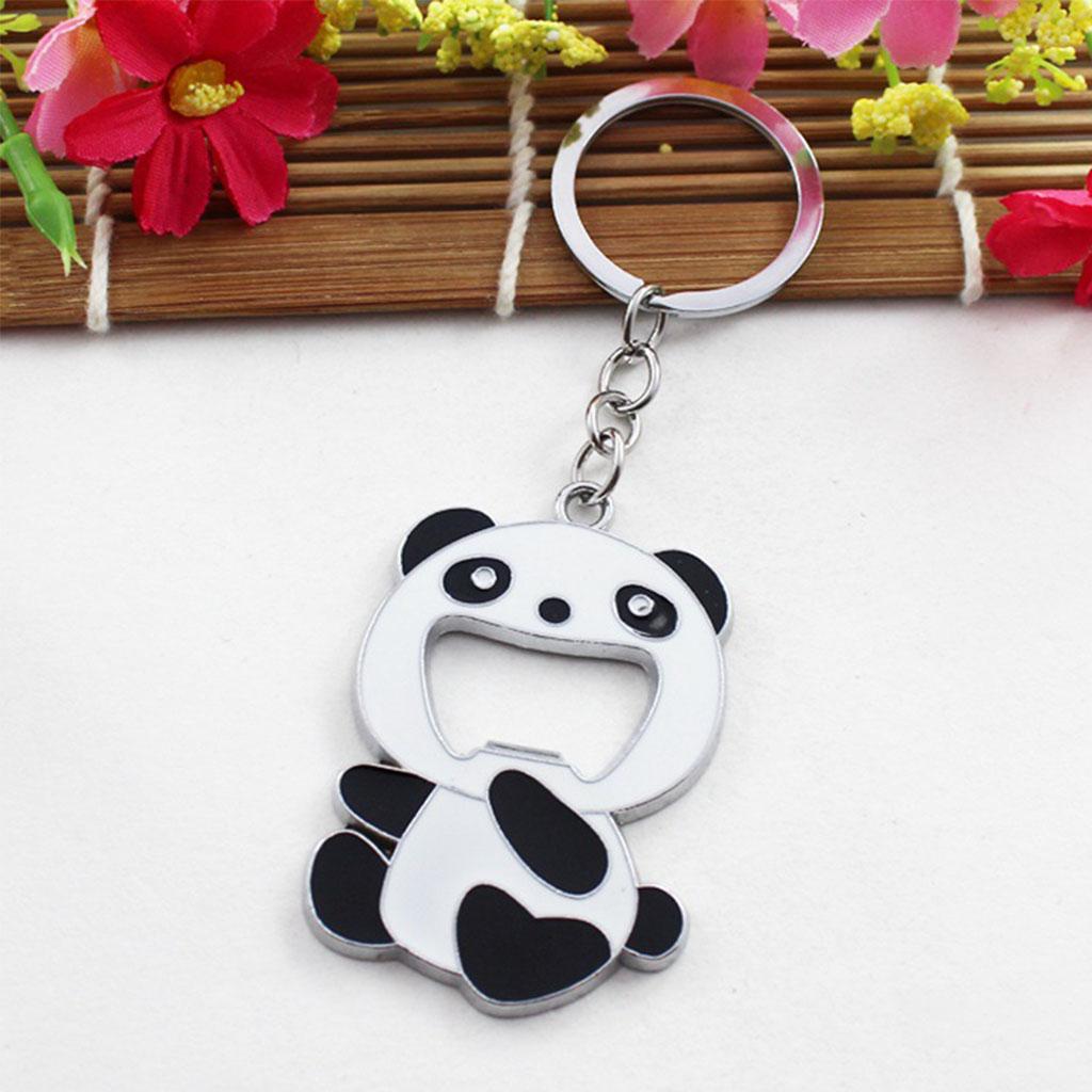 Panda Bottle Opener Keychain Made of High-quality Zinc Alloy for Key Chain Cute Chinese Panda Mini Bottle Opener for Sm