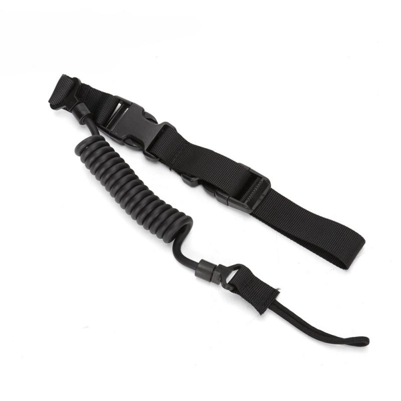 3 Color Tactical Camping Spring Rope Elastic Adjustable Double Quick Release Buckle Safety Anti-lost Sling Strap For
