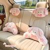 Cute car headrest waist comfortable car neck pillow pillow cartoon creative plush rabbit car waist pillow