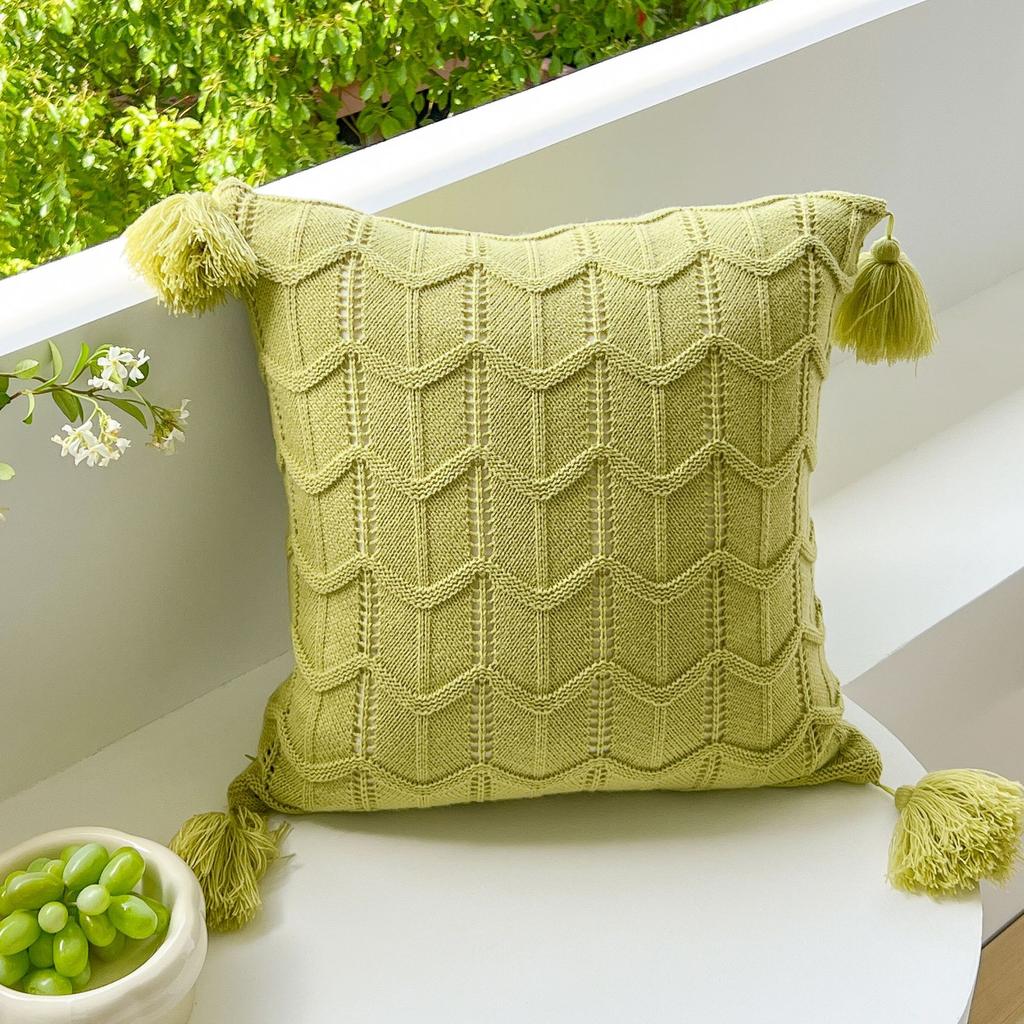 Knitted Pillow Cover Sofa Pillow Cushion Office Lumbar Pillow Home Pillow Cover