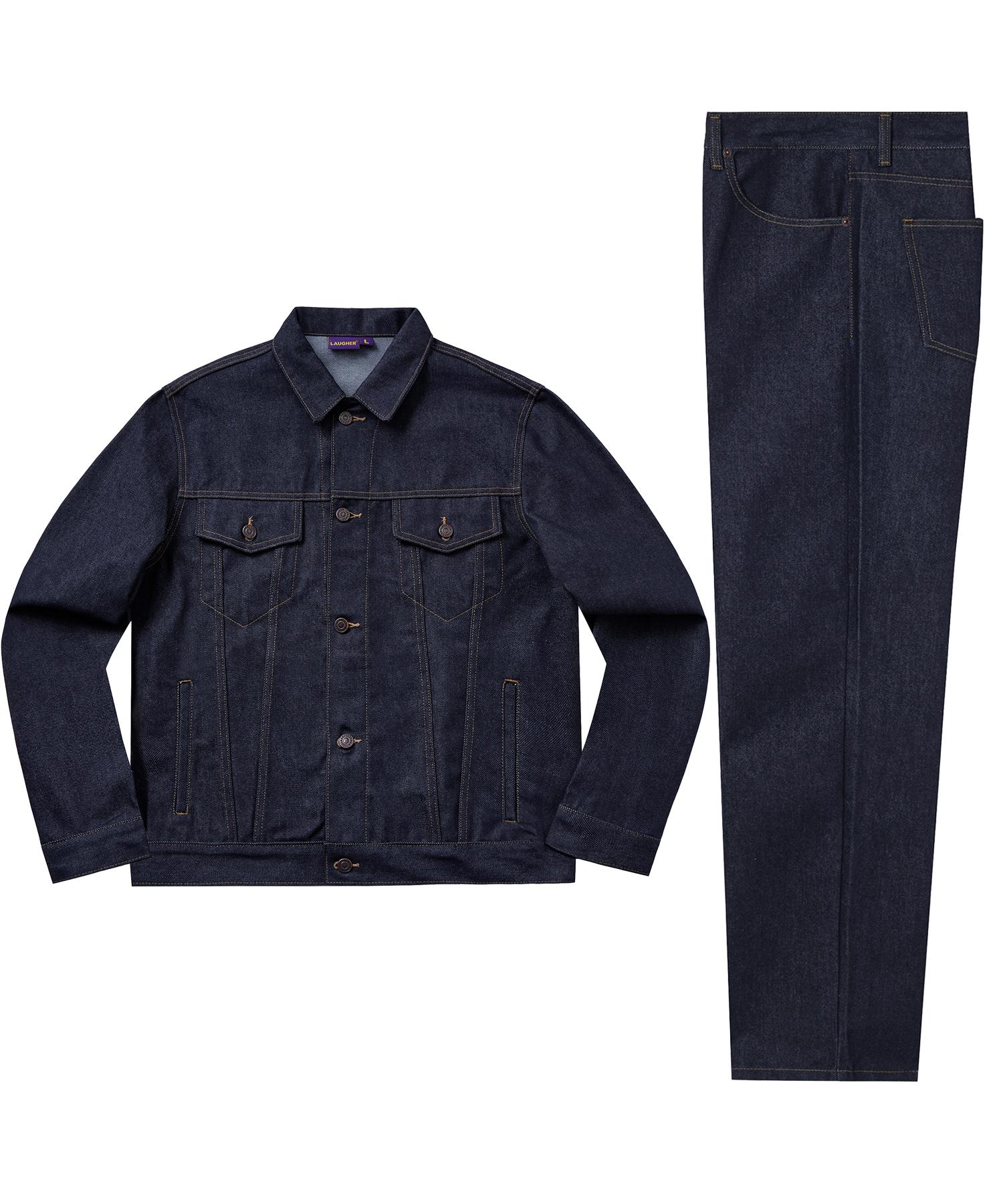 Laugher [Set][Non-Fade] Trucker Denim Setup -