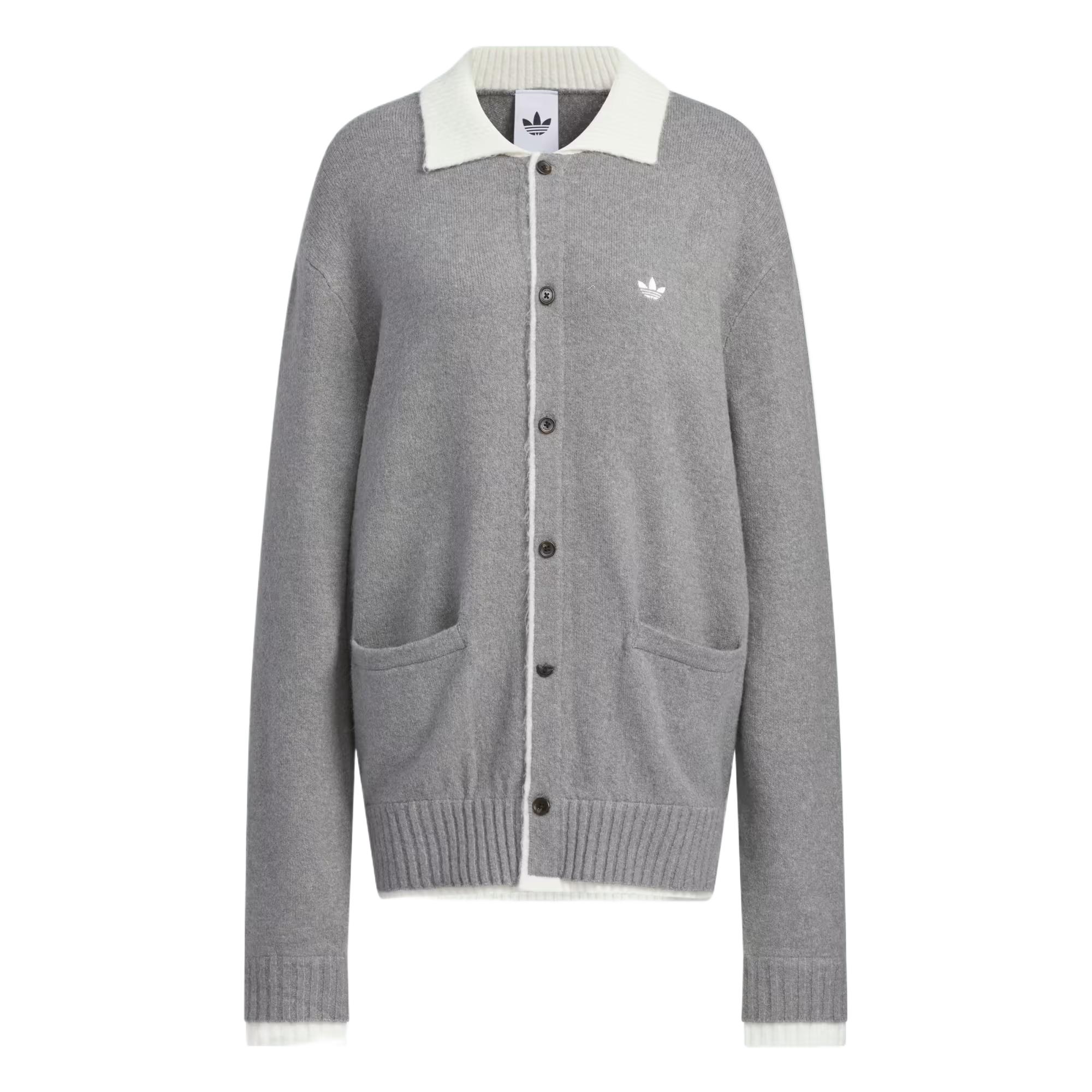

Adidas Originals Solid Color Polo Neck Long Sleeve Sweater Men sweater KS2907 A/S