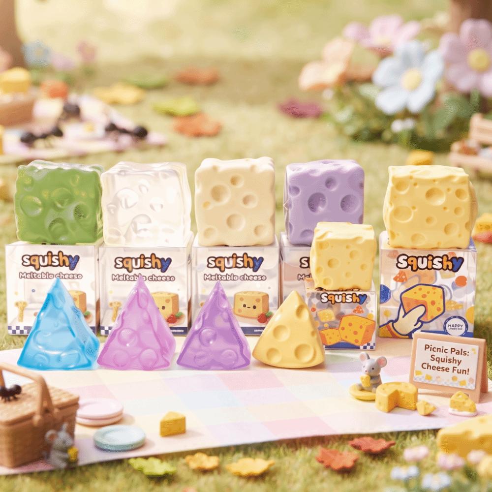 Slow Rising Cheese Squishy Toy Slow Rebound Cheese Fidget Toy Gift for Adults