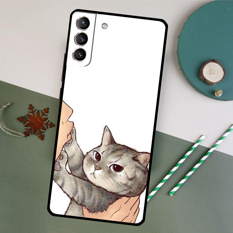 Kiss Cat Cute Kitten Cartoon Phone Case For Samsung Galaxy S26 S25 Ultra S20 S21 S22 S23 S24 S10 Plus S25 FE Back Cover