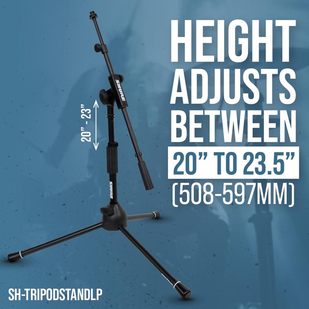Shure by Gator Microphone Short Boom Tripod Stand, Type, SH-TRIPODSTANDLP []