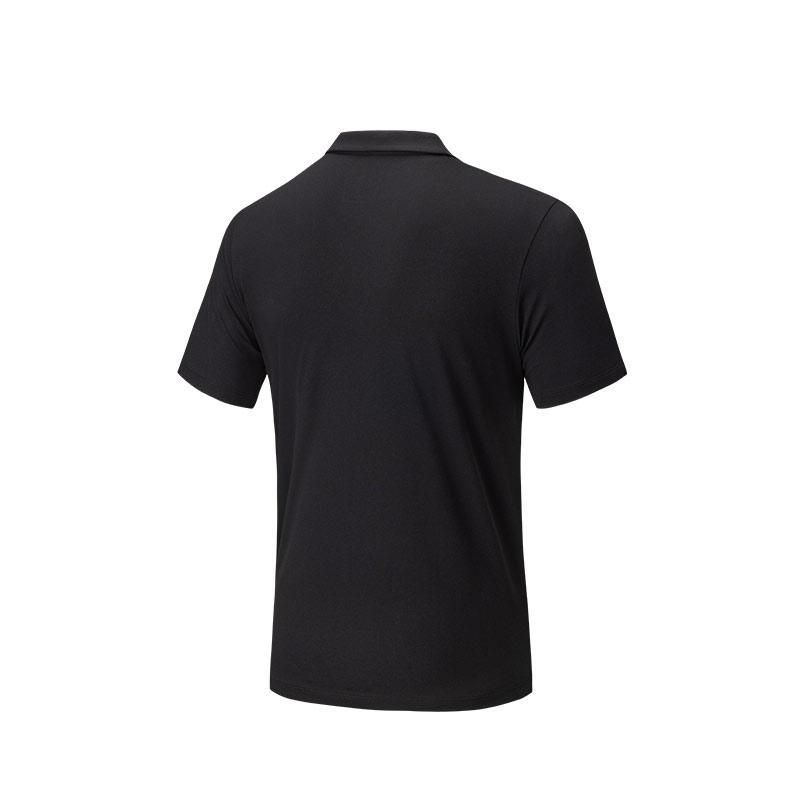 Anta Comfortable Simple Fashion Versatile Breathable Short Sleeve Polo Shirt Men Tops Basic-Black 152527101-4