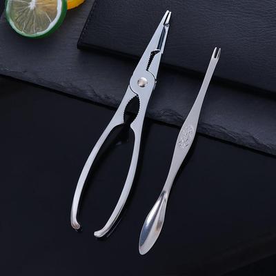 Portable Seafood  Clip Crab  Pliers Kitchen Gadgets Lobster Clamp Seafood Tool  Set Seafood Cracker Crab Peeler Prawn Peeler