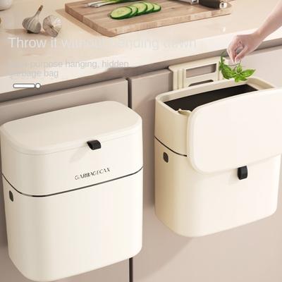PP Hanging Trash Bin Wall Mounted Garbage Can NEW With Lid Trash Bins  Kitchens