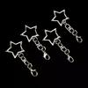 30Pcs Unique Alloy Star Keyring Pendant Star Shaped Clasp For DIY Projects