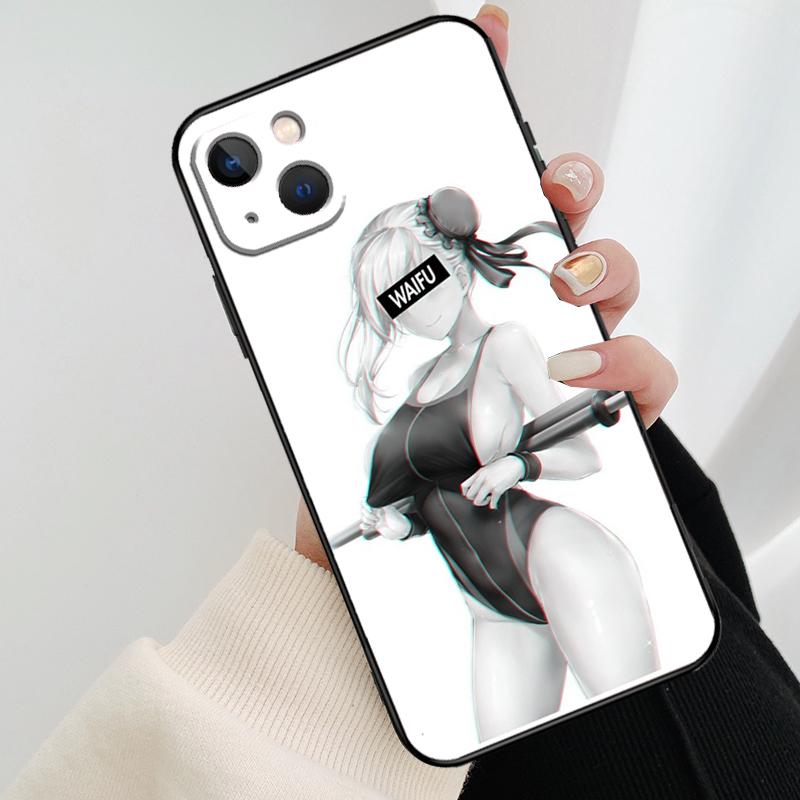 Sexy Manga Girl Phone Case For iPhone 17 Pro Max 16 15 14 11 12 13 Pro Max mini 15 16 Plus 16e 17 Air Cover