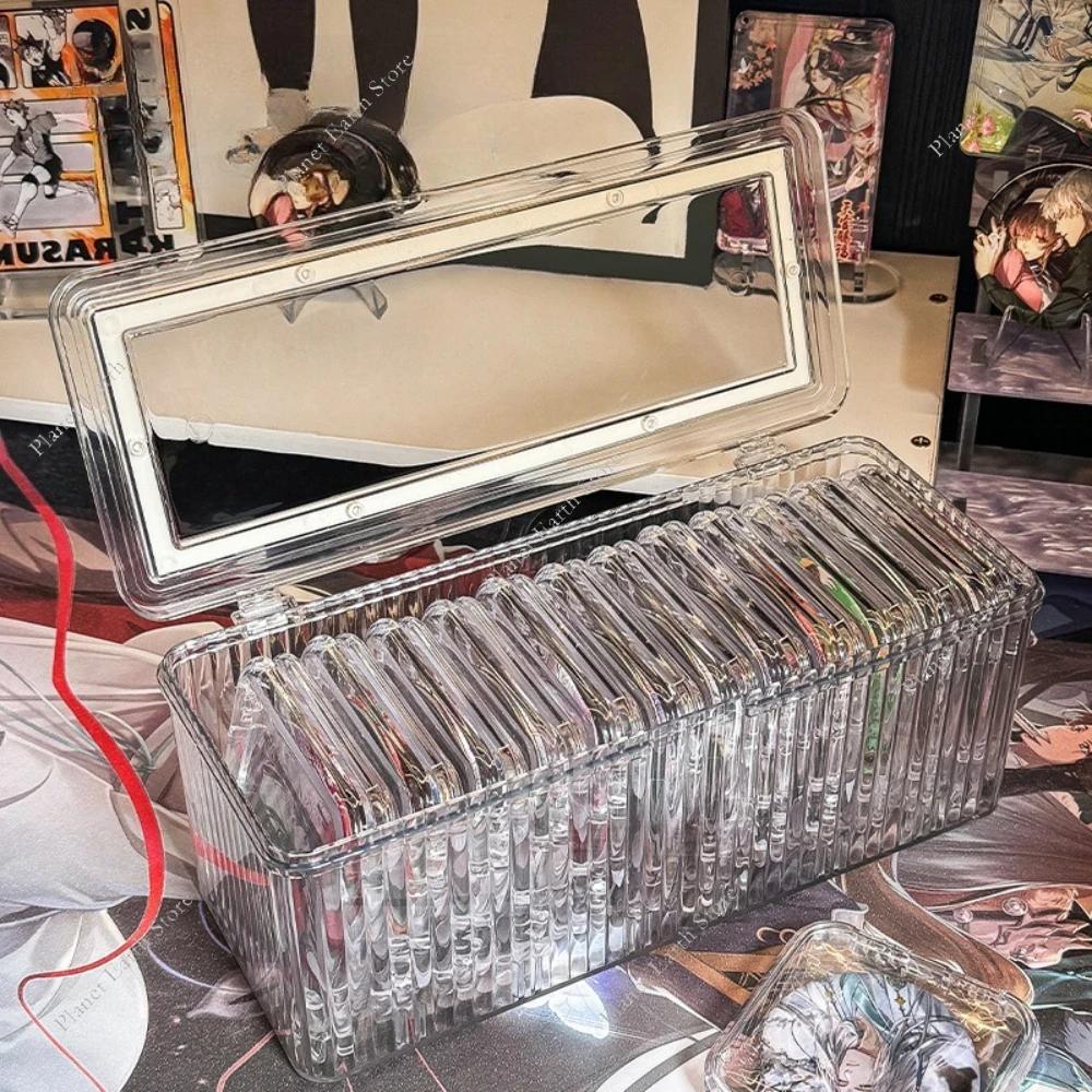 1-10Pcs Transparent Badge Acrylic Storage Box/Rack Dust Protection Storage Box Peripheral Badge Storage Collection Protection