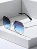 1PC Metal Irregular Fashion  Frame Women Sunglasses For Daily Life Men Shades Vacation Outfits Accessories.