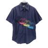 Paul Smith JEANS Embroidery Short Sleeve Shirt M Navy Men's Used