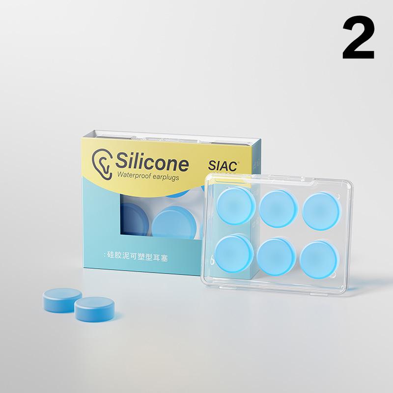 6 st silikonöronproppar Återanvändbara öronproppar för sömn, simning, resor, arbete, studier Brusreducering Flexibla öronproppar