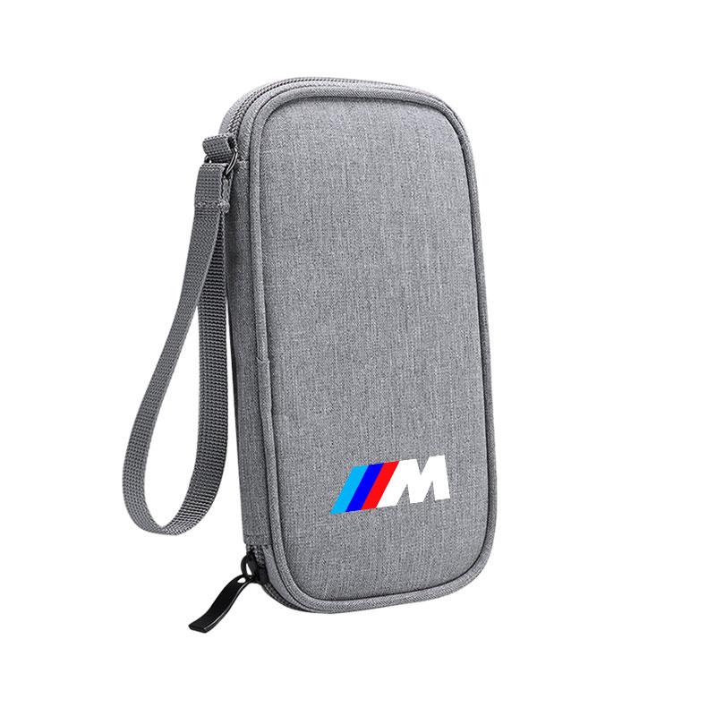 For BMW M Performance E46 E90 Car decorative ornamen Mini technology small tool portable case charger USB flash drive zipper bag xkzh98