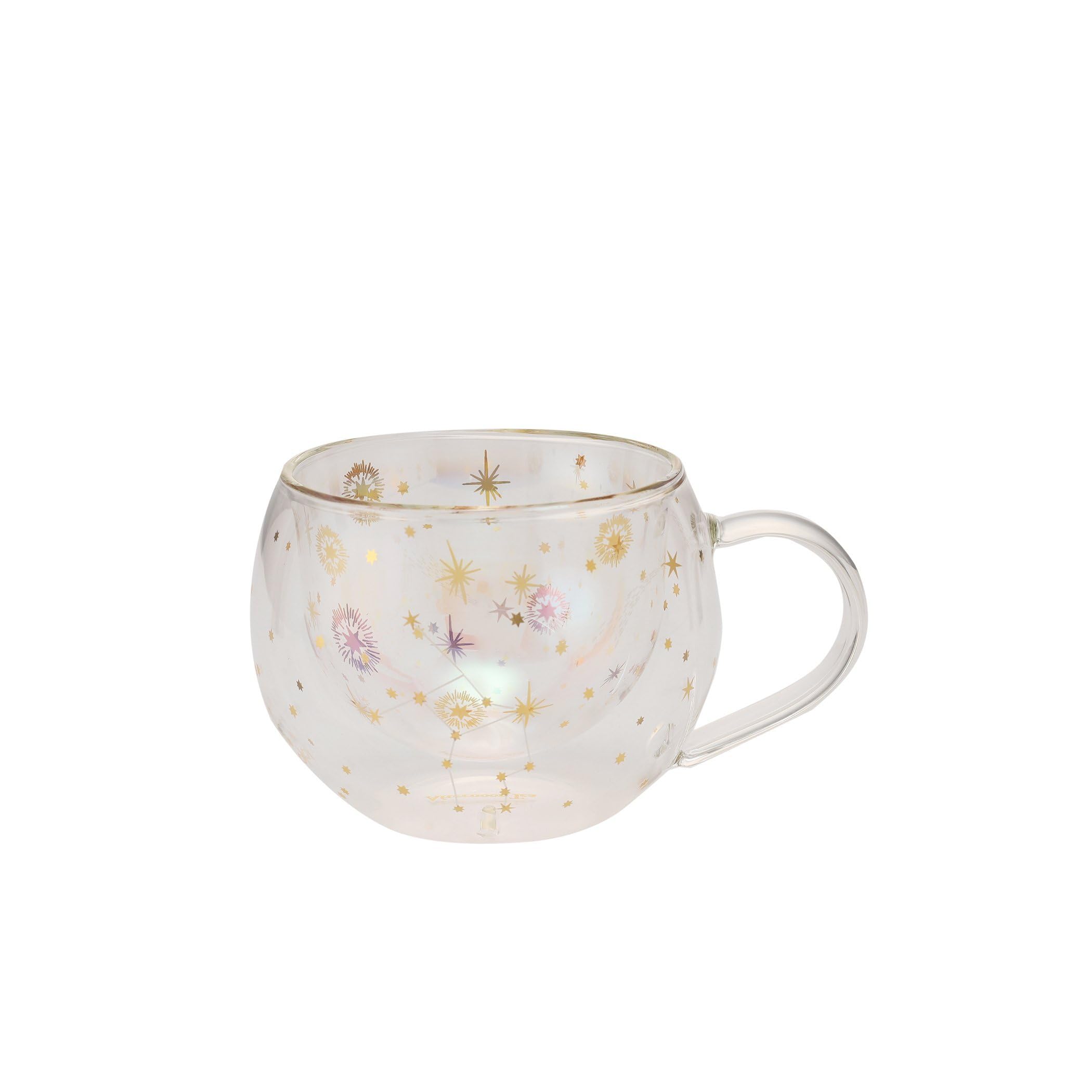 Afternoon Tea Living JN58 Sky Design Heat-Resistant Double-Walled Mug, Clear/Starry