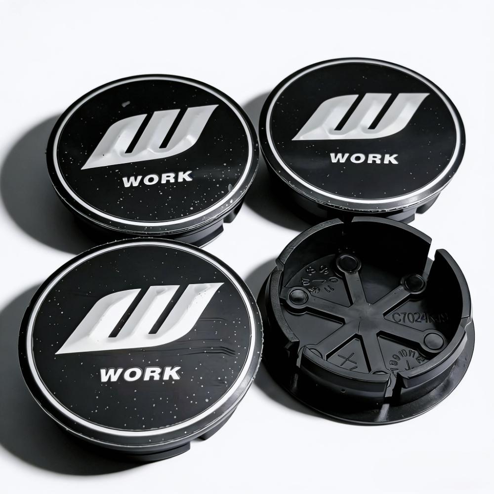 

4pcs JDM W Work Logo Badge Emblem Car Wheel Center Caps 48MM 42MM Wheels Hub Cap Rim Hubcaps Dust Cover Replace Car Accessories W Work Badge&4pcs Wheel Caps