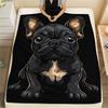 French Bulldog Sausage Dog Print Flannel Blanket,High Quality Comfortable for All Seasons,Home Decor,Warmth and Comfort,Perfect for Christmas Gifts