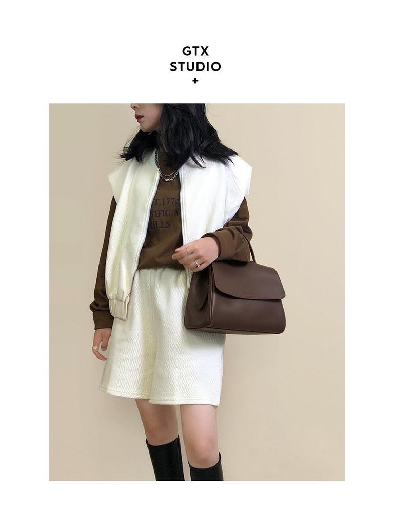 2025 Spring/Summer Large Capacity Genuine Leather Women's Crossbody Tote Bag