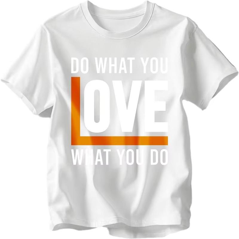 Fashion Tshirt Workout for Him Short Sleeve T Shirt Black Do What You Love What You Do Everyday Man Minimalist Teeshirt