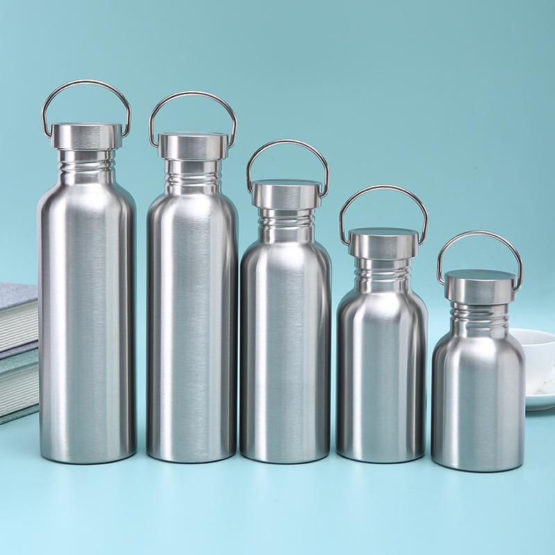 304 Stainless Steel Wide Mouth Sports Water Bottle, Large Capacity with Handle