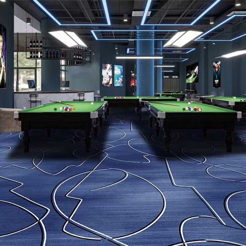 Luxury Printed Carpet for Hotel Billiard, Game, and Recreation Rooms – Wall-to-Wall Hallway and Private Room Flooring