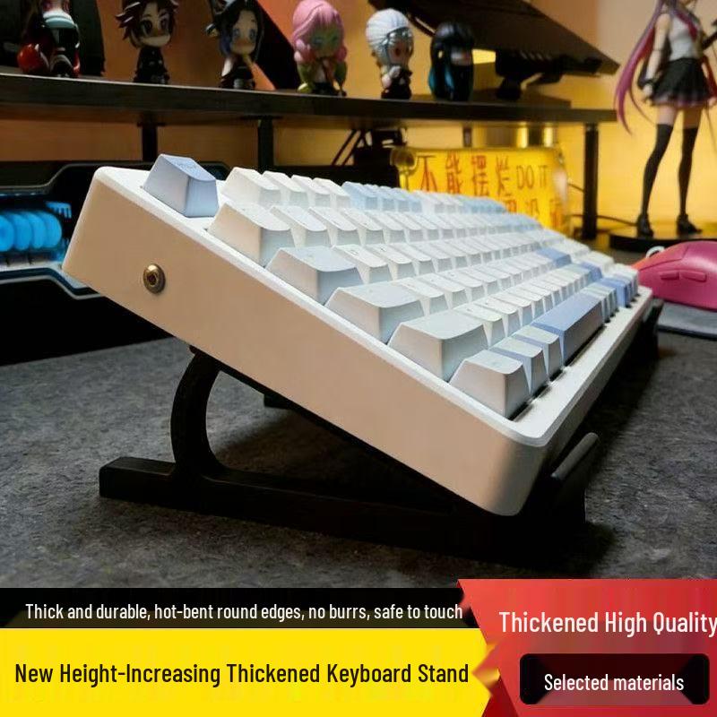 

Ergonomic Desktop Keyboard Stand with Integrated Display Angle and Height Adjustment Large Off-White Pair