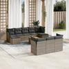 VidaXL Garden Lounge Set with Cushions 11 Pcs, Patio Sofas, Patio Furniture Set, Outdoor Furniture, Grey 3256214