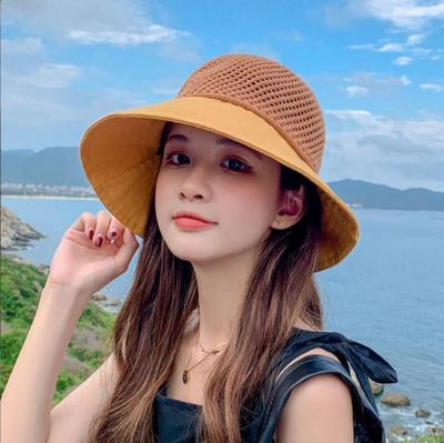 Sonnenhut für Damen, faltbar, breite Krempe, Schlapphut für Mädchen, Strandhut, Sommerhut, Damenmütze, Fischerhut, Schirmmütze