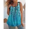 Casual Loose Flower Print T-shirt Fashionable Versatile Women's Top Comfortable Camis Tank Tops