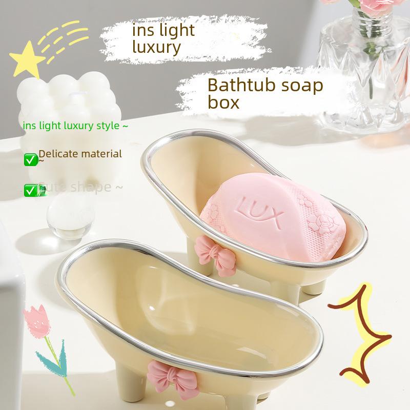 

Bowknot Soap Dish for Home Bathroom Luxury and Creative