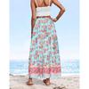 Women's Summer Elastic Waist Loose Long Printed Skirt