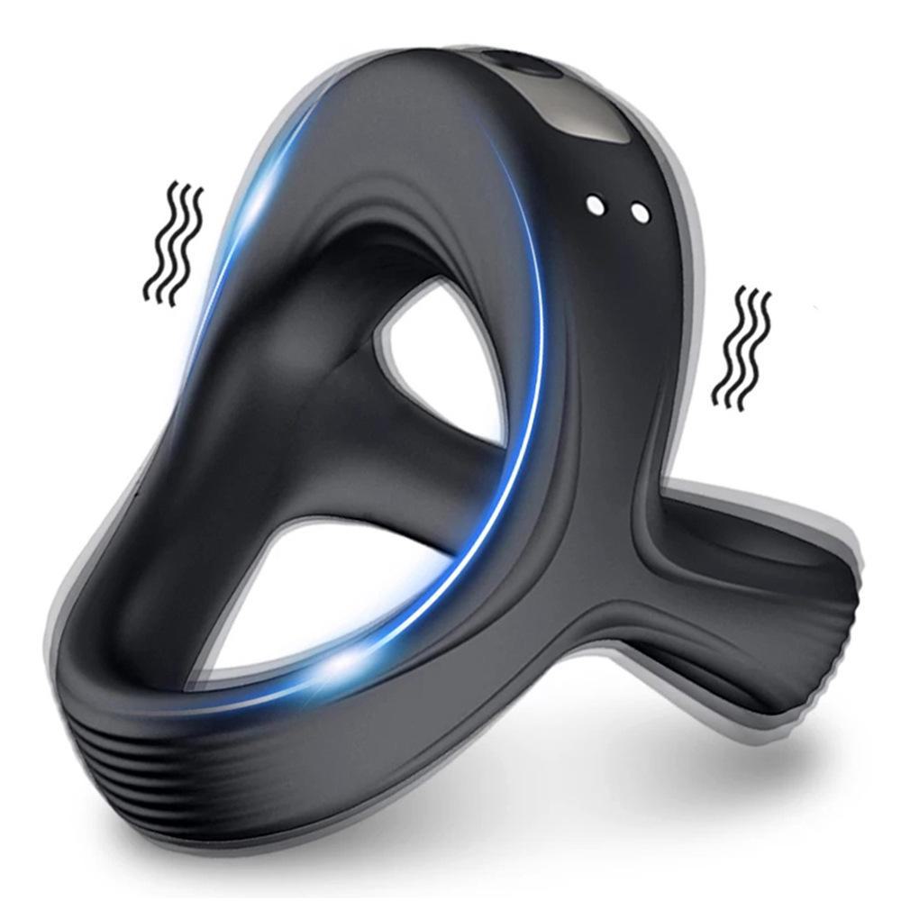 USB dobíjecí vibrační mužský masturbátor s trojúhelníkovým pojistným kroužkem