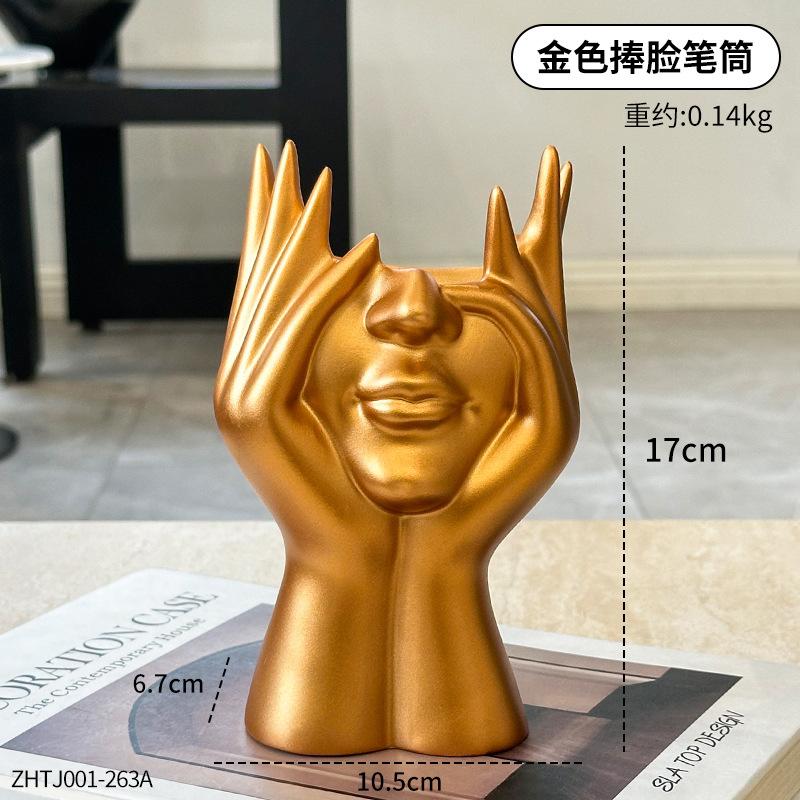 Creative Body Art Modeling Office Supplies Desktop Multi-function Storage Pen Holder Makeup Brush Holder Decoration