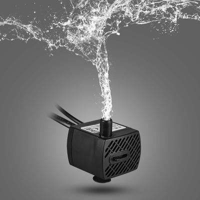 150 l/h, 2 W, Tauchwasserpumpe mit 4 LED-Lichtern, besonders leise für Teich, Aquarium, Tischplatte